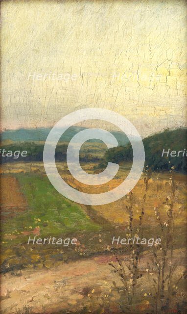 Landscape with hills in the distance, c1902. Creator: Elemír Halász-Hradil.
