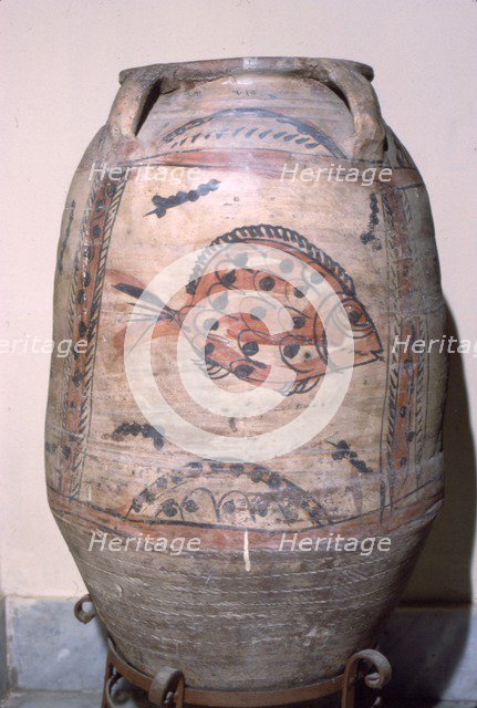 Coptic jar with fish, Egypt, c6th-8th century. Artist: Unknown.