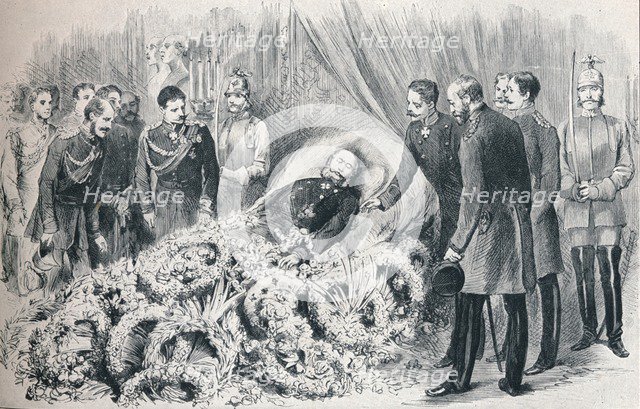 The passing of the first German Emperor: the deathbed of William I, 1888 (1911). Artist: Unknown.