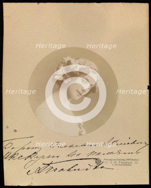 Ballet dancer Anna Pavlova, 1912.