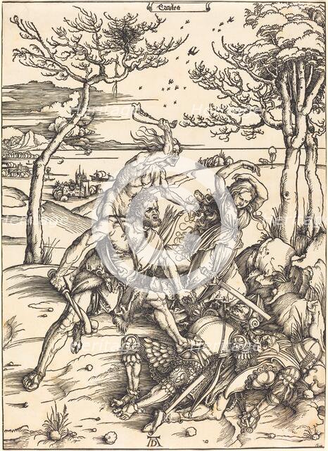 Hercules Conquering Cacus ("Ercules"), c. 1496. Creator: Albrecht Durer.