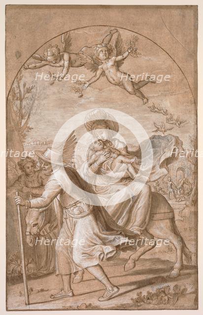 The Flight into Egypt, c. 1590. Creator: Gregorio Pagani (Italian, 1558-1605).