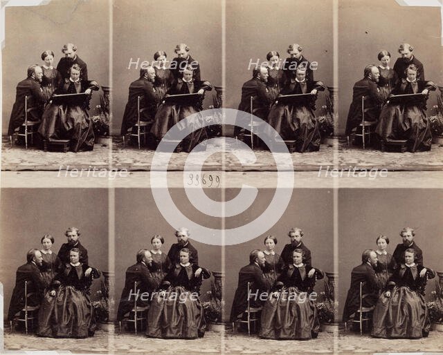 Rosa Bonheur, Painter; and Family, 1863.  Creator: Andre-Adolphe-Eugene Disderi.