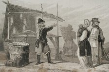 Fishermen of the Volga river, Russia, 1839. Creator: Augustin François Lemaitre.