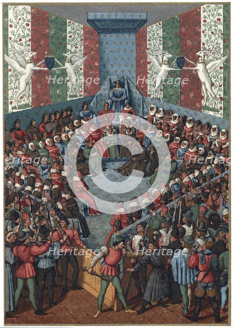 Trial of Jean II, Duke of Alencon, 1458. Artist: Unknown