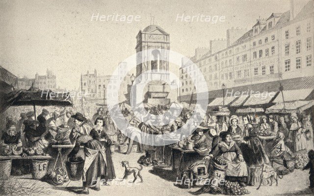 'The Marché des Innocents', 1915. Artist: Leopold Flameng.