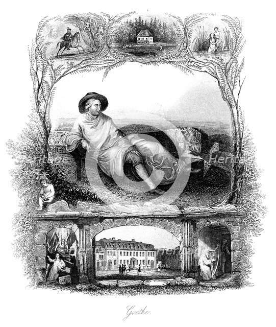 Johann Wolfgang von Goethe, German poet, dramatist and scientist, 19th century. Artist: Unknown