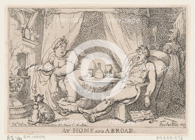 At Home and Abroad, February 28, 1807., February 28, 1807. Creator: Thomas Rowlandson.