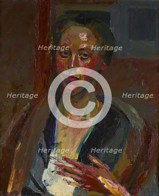 The Swedish painter Ella Wanner, 1912. Creator: Franz Wiegele.