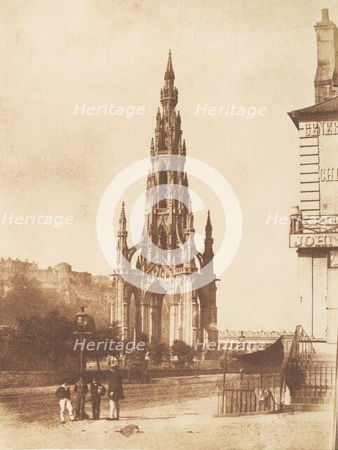 Edinburgh. The Scott Monument, 1843-47. Creators: David Octavius Hill, Robert Adamson, Hill & Adamson.