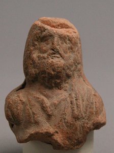 Head of Beadered Man, Coptic, 4th-7th century. Creator: Unknown.