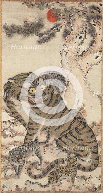 Tiger Family, 1800s. Creator: Unknown.