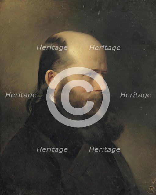 The writer and musician Dr. Groß, 1849. Creator: Franz Eybl.