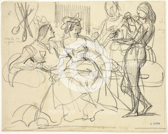 Study, 1839/42. Creator: Achille Deveria.