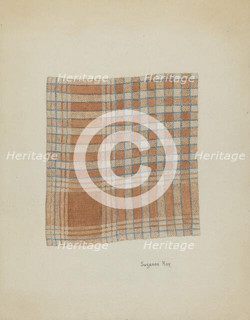 Woven Napkin, c. 1937. Creator: Suzanne Roy.