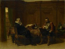 Two Men in a Seventeenth-century Interior, Called 'A Conference', 1870. Creator: Lambertus Lingemans.