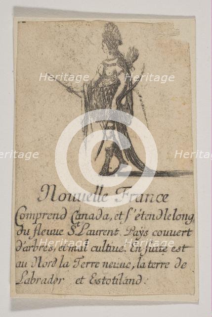 Nouvelle France, 1644. Creator: Stefano della Bella.