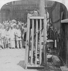 'One of China's terrible methods of death punishment', Shanghai, China, 1900. Artist: Underwood & Underwood