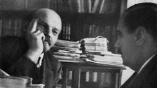 Vladimir Lenin in conversation with the writer H.G. Wells on October 5, 1920, 1920. Creator: Humphries, W. (active ca. 1920).