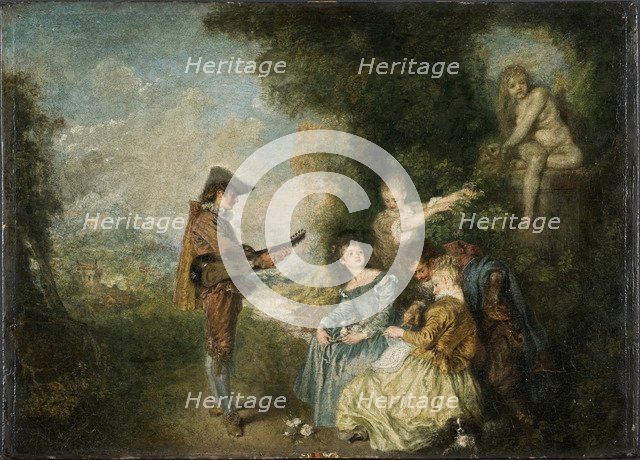 The Love Lesson, 1716-1717. Artist: Watteau, Jean Antoine (1684-1721)
