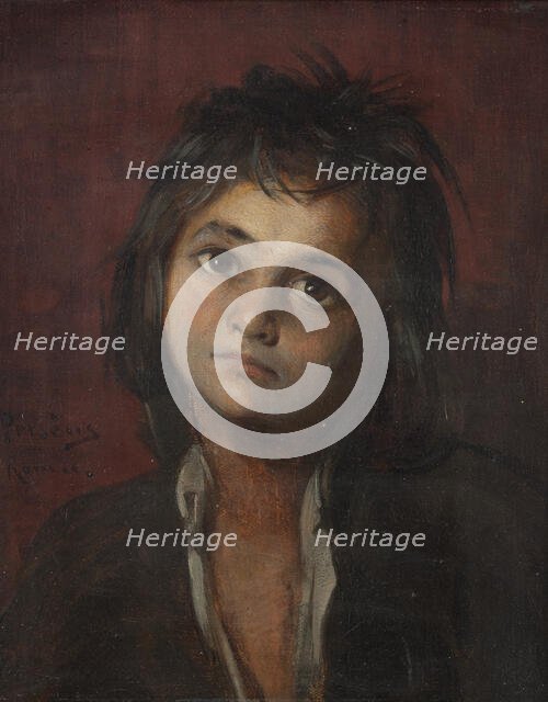 Roman boy. Study, late 19th century. Creator: Edvard Perseus.