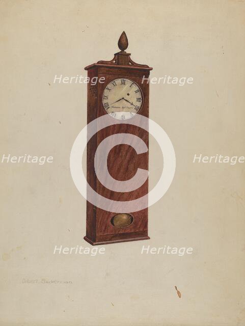 Mantel Clock, c. 1937. Creators: Gilbert Sackerman, Isidore Sovensky.