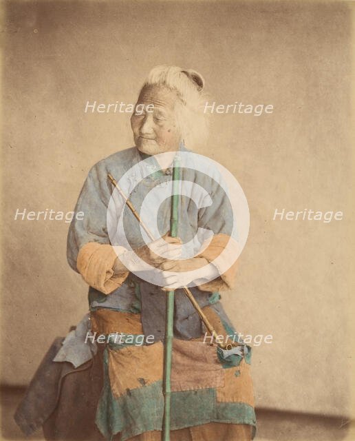 Vielle mendiant, 1870s. Creator: Baron Raimund von Stillfried.