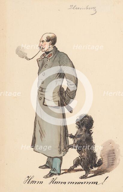 Soldier with a dog, 1850-1860. Creator: Friedrich Carl von Scheidlin.