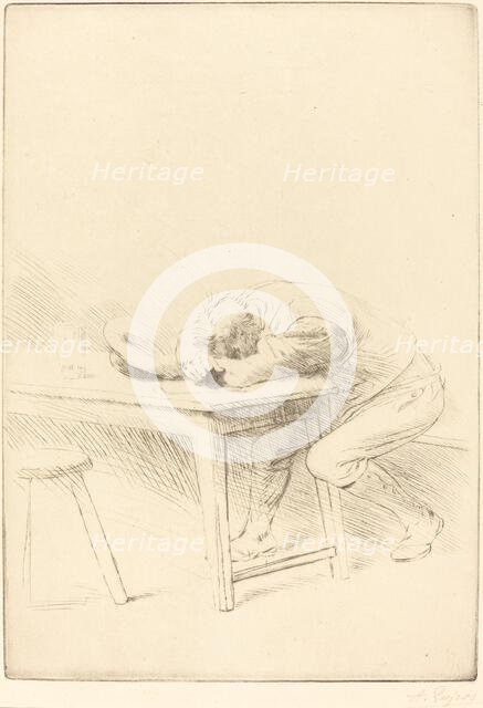 Siesta of a Laborer (Sieste d'un ouvrier). Creator: Alphonse Legros.
