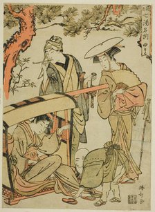 Yumoto, from the series "Seven Famous Hot Springs of Hakone (Hakone shichito meisho)", c. 1780. Creator: Torii Kiyonaga.