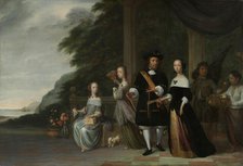 Pieter Cnoll, Cornelia van Nijenrode, their Daughters and Two Enslaved Servants, 1665. Creator: Jacob Jansz. Coeman.