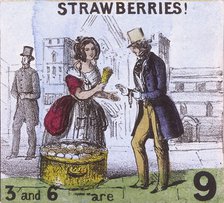 'Strawberries!', Cries of London, c1840. Artist: TH Jones