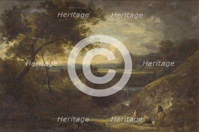 'Landscape with figures', 1796-1838. Artist: Benjamin Barker