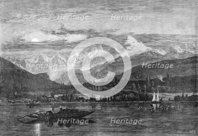 Shooting grebe on the Lake of Geneva, 1870. Creator: Unknown.