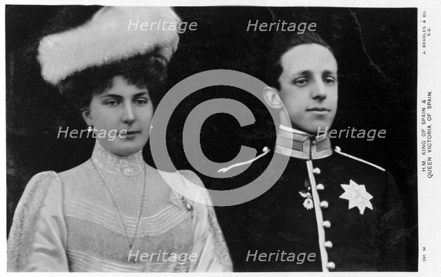 The King and Queen of Spain, c1900s-c1910s(?). Artist: Unknown