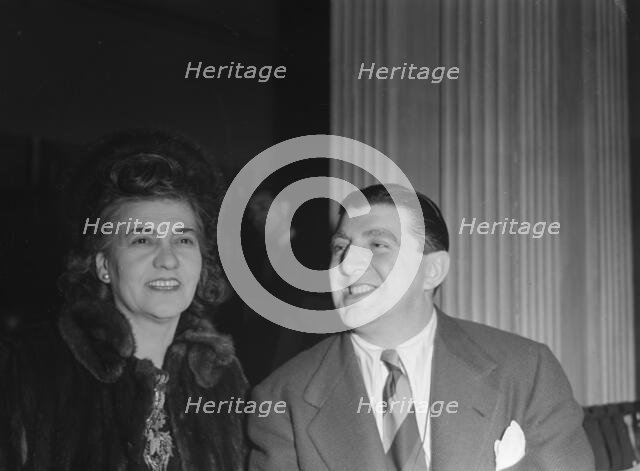 Portrait of Tony Pastor and Maria Kramer, Hotel Edison(?), New York, N.Y., 1946. Creator: William Paul Gottlieb.