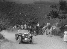 MG J2 competing in the Barnstaple Trial, c1935. Artist: Bill Brunell.