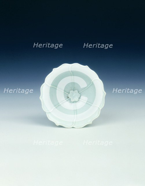 Qingbai stemcup, Yuan dynasty, China, early 14th century. Artist: Unknown