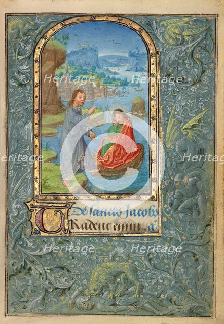 Christ Appearing to Saint James the Greater; Prayer Book of Charles the Bold, 1469. Creator: Lieven van Lathem.