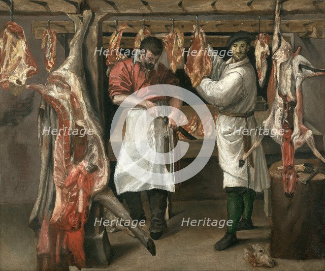 The Butcher's Shop. Artist: Carracci, Annibale (1560-1609)