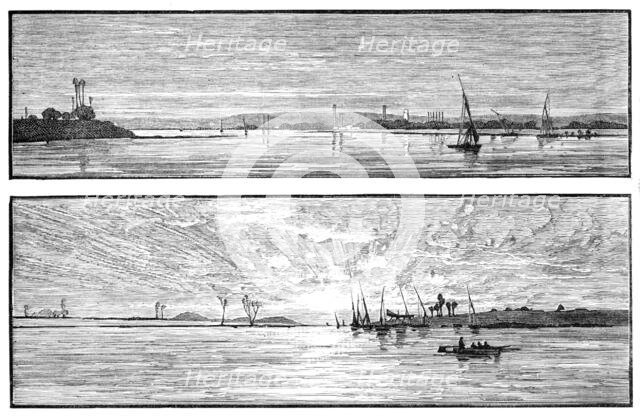 Erment, [near] Luxor; distant view of the Arabian Mountain Range, between Esneh and Edfou, 1883. Creator: Unknown.