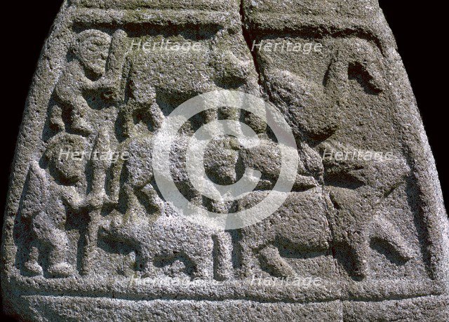 Base of the south cross at Castle Dermot. Artist: Unknown