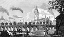 Christ Church and Coal Staith, Leeds, West Yorkshire, 1829.Artist: T Owen