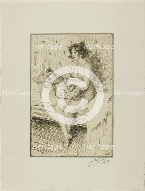 The Guitar-Player, 1900. Creator: Anders Leonard Zorn.