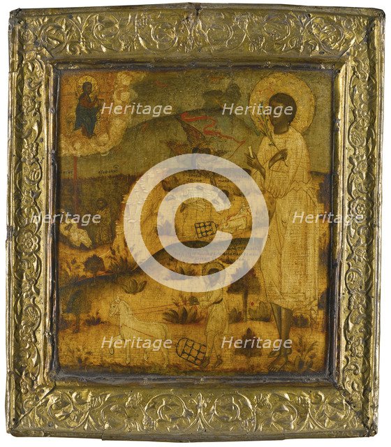 Saint Artemius of Verkola, Second Half of the 17th century. Artist: Russian icon  