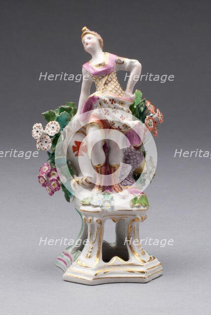 Figure of Europe, Bow, c. 1766. Creator: Bow Porcelain Factory.