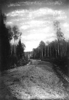Roadbed Before Smoothing, 1909. Creator: Dorozhno-Stroitel'nyi Otdel.