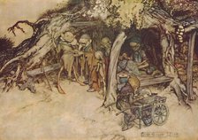 'To Make My Small Elves Coats', 1908, (1923). Artist: Arthur Rackham.