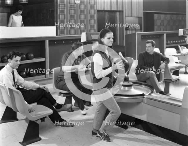 Group of young people at Silver Blades bowling alley, Sheffield, South Yorkshire, 1965. Artist: Michael Walters