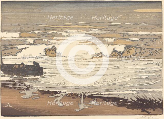 Unfurled Waves, Flood of September, 1901 (Les Vagues deferlent), 1901. Creator: Auguste Lepere.